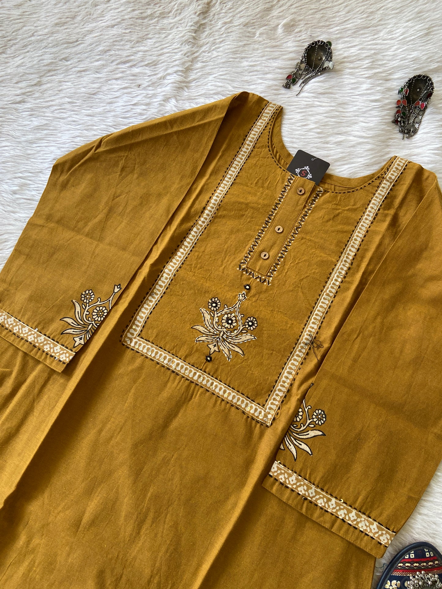 Cotton Kurti With Blockprint, Cotton Kurti For Women.
