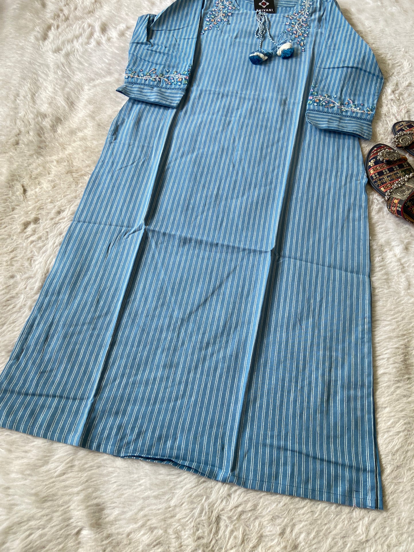 Cotton Straight cut Kurtis With Beautiful Work In Neck. Cotton Straight Kurti For Women.