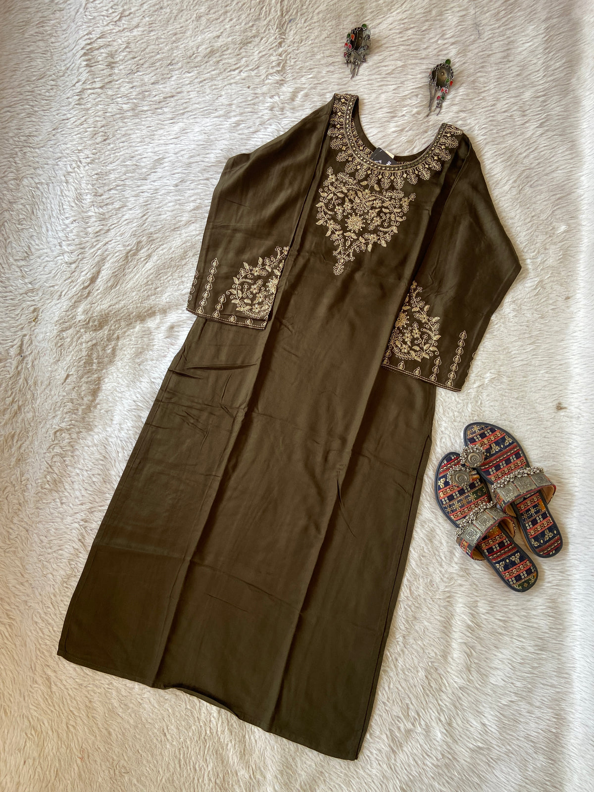 Embroidery Work Straight Satin Silk Kurti. Silk Kurtis For Women Online India. Shop the Latest Festive Summer Collection at Shivani Designer Kurti.