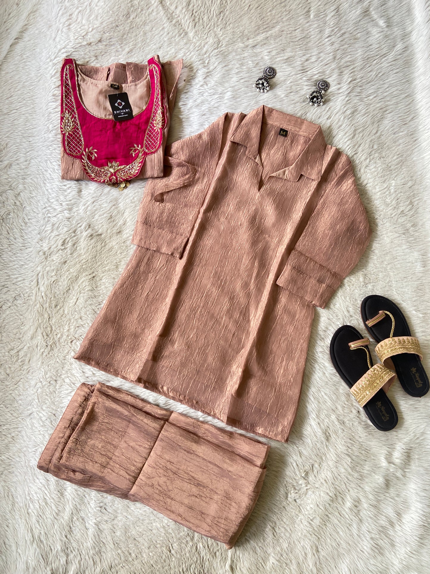Premium Salsa Fabric Kurti With Palazzo. Salsa Fabric Kurti Sets For Women Online India. Shop the Latest Festive Summer Collection at Shivani Designer Kurti.