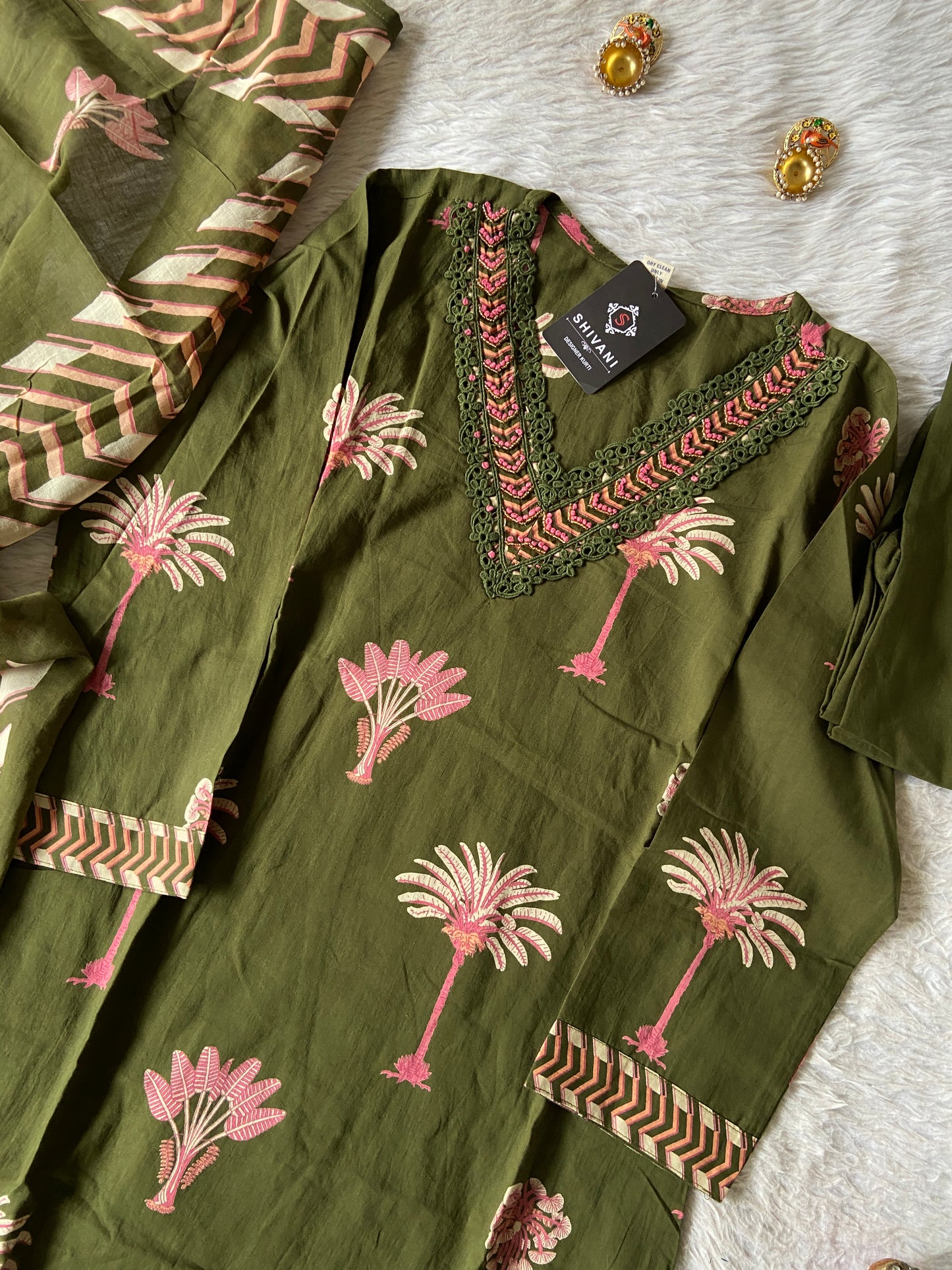 Cotton Straight Cut Kurti With Palazzo And Dupatta. Cotton Suit Sets For Women Online India. Shop the Latest Festive Summer Collection at Shivani Designer Kurti.
