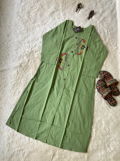 Handwork Aline Cotton Kurti. Cotton Kurtis For Women Online India. Shop the Latest Festive Summer Collection at Shivani Designer Kurti.