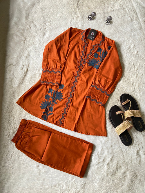 Premium Cotton Co-ord Set With Palazzo. Cotton Co-ord Sets For Women Online India. Shop the Latest Festive Summer Collection at Shivani Designer Kurti.