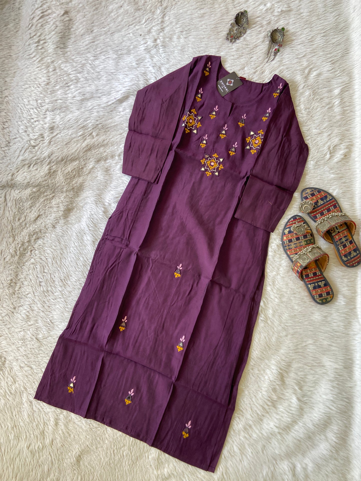 Handwork Straight Silk Kurti. Silk Kurtis For Women Online India. Shop the Latest Festive Summer Collection at Shivani Designer Kurti.