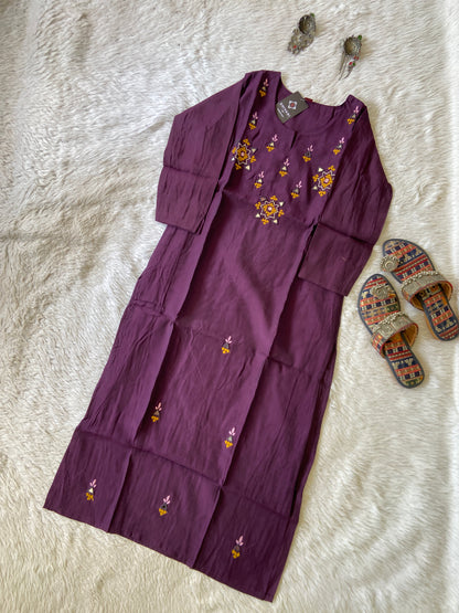Handwork Straight Silk Kurti. Silk Kurtis For Women Online India. Shop the Latest Festive Summer Collection at Shivani Designer Kurti.