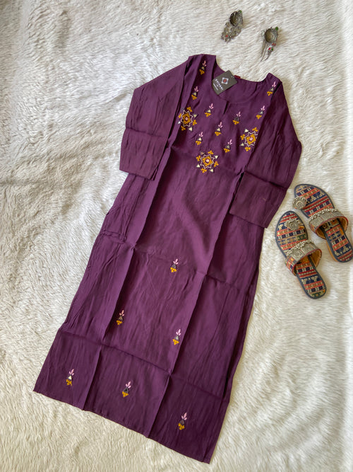 Handwork Straight Silk Kurti. Silk Kurtis For Women Online India. Shop the Latest Festive Summer Collection at Shivani Designer Kurti.
