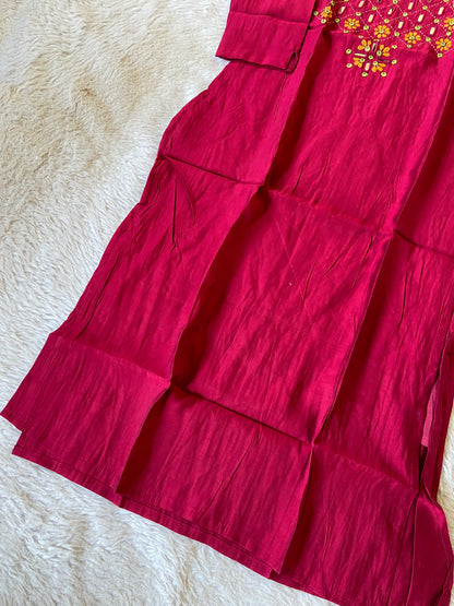 Handwork Straight Silk Kurti. Silk Kurtis For Women Online India. Shop the Latest Festive Summer Collection at Shivani Designer Kurti.