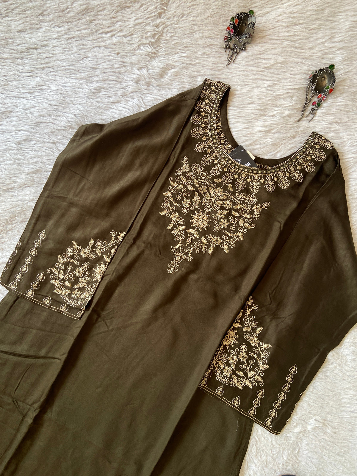 Embroidery Work Straight Satin Silk Kurti. Silk Kurtis For Women Online India. Shop the Latest Festive Summer Collection at Shivani Designer Kurti.