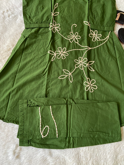 Beautiful Cotton Aline Kurti And Pant. Cotton Aline Kurti Sets For Women Online India. Shop the Latest Festive Summer Collection at Shivani Designer Kurti.