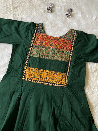 Anarkali Cotton Palazzo Pair (Gamthi Pair), Cotton Aline Kurti Sets For Women
