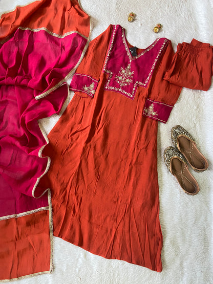 Premium Collection. Mul Chanderi Aline Kurti With Palazzo And Dupatta. Silk Suit Sets For Women Online India. Shop the Latest Festive Summer Collection at Shivani Designer Kurti.