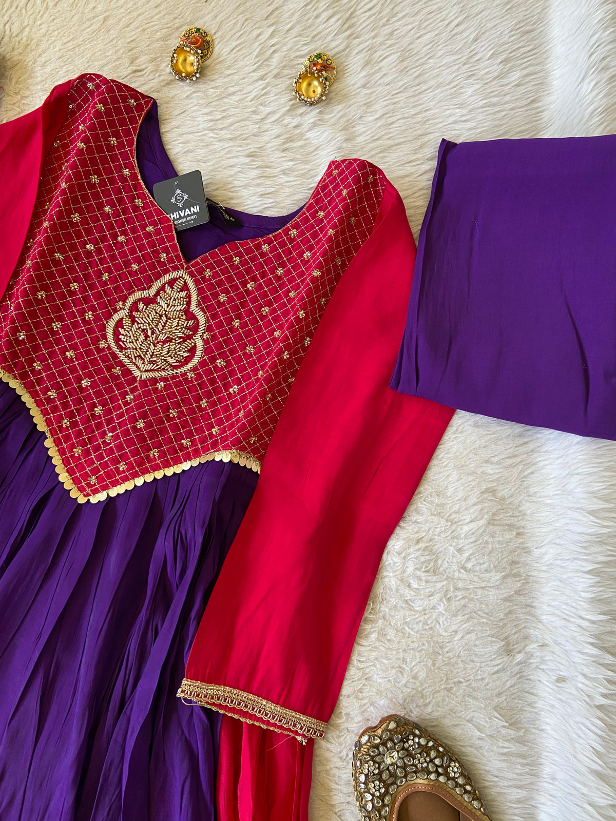 Designer Aline Kurti With Palazzo And Dupatta. Silk Suit Sets For Women Online India. Shop the Latest Festive Summer Collection at Shivani Designer Kurti.