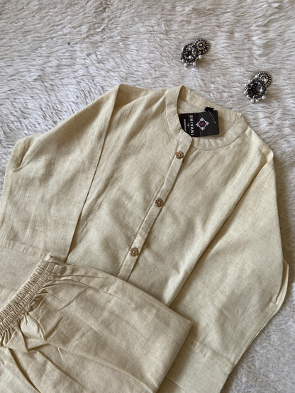 Embroidery  Work Cotton Aline Kurti And Palazzo. Cotton Kurti Sets For Women Online India. Shop the Latest Festive Summer Collection at Shivani Designer Kurti.