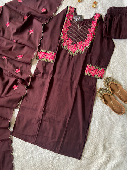 Roman Silk Straight Kurti With Pant And Dupatta.(Half Lining). Silk Suit Sets For Women Online India. Shop the Latest Festive Summer Collection at Shivani Designer Kurti.