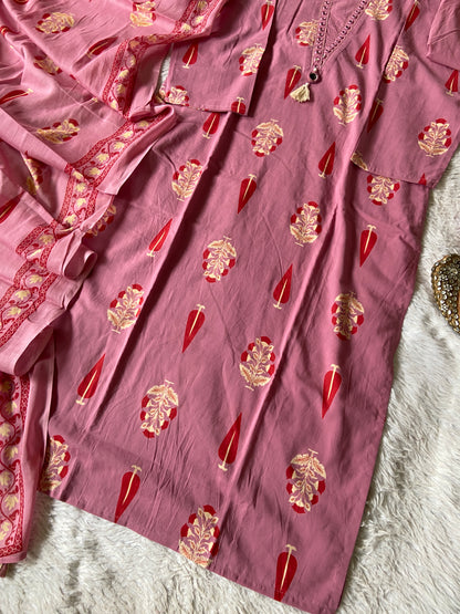 Cotton Straight Cut Kurti With Palazzo And Dupatta. Cotton Suit Sets For Women Online India. Shop the Latest Festive Summer Collection at Shivani Designer Kurti.