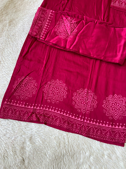Gaji Satin Straight Kurti With Palazzo. Silk Kurti Sets For Women Online India. Shop the Latest Festive Summer Collection at Shivani Designer Kurti.