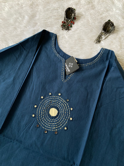 Cotton Short Kurti With Mirror Work. Short Kurti For Women Online India. Shop the Latest Festive Summer Collection at Shivani Designer Kurti.