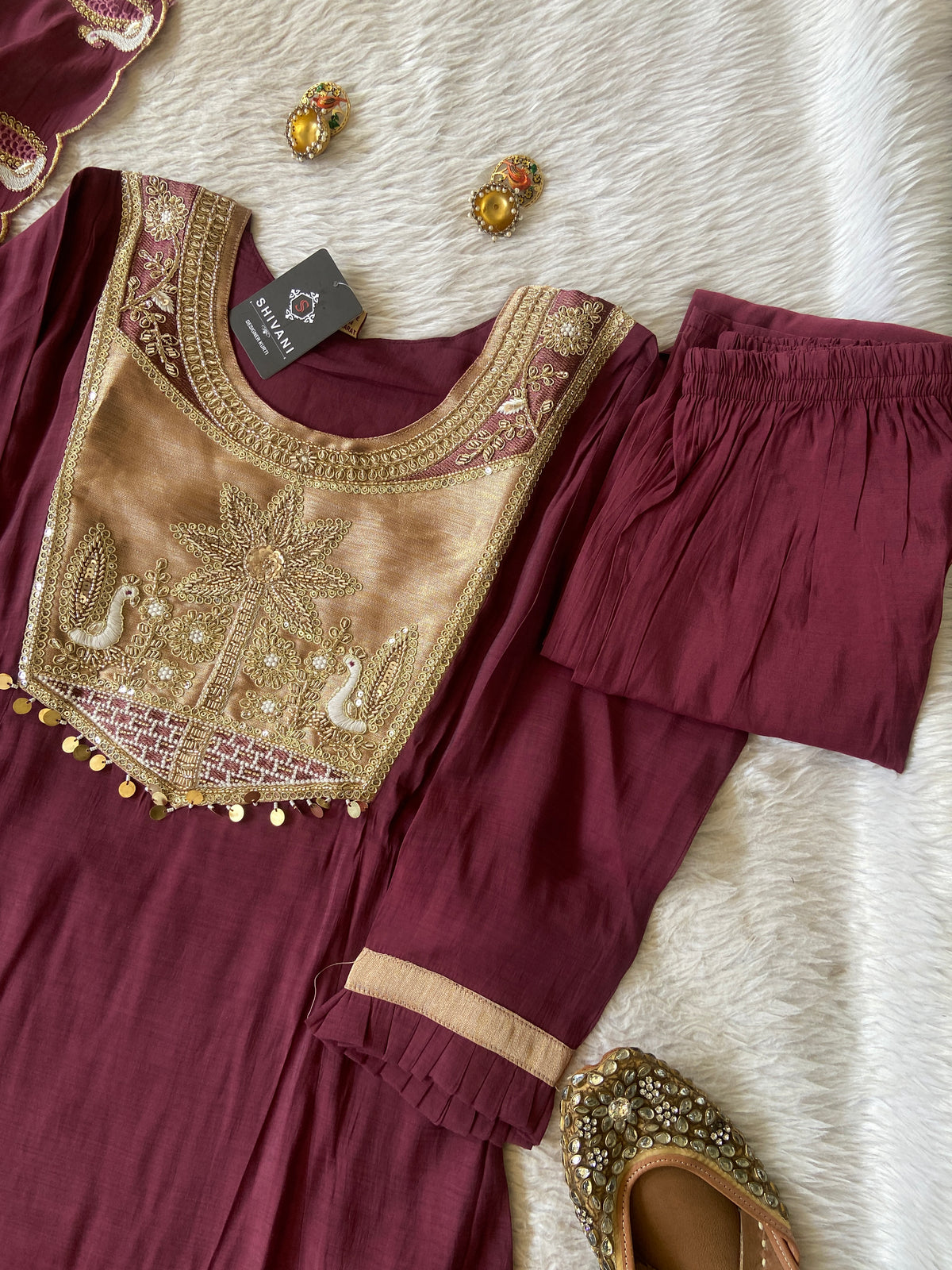 Premium Look Aline Kurti With Semi Palazzo And Dupatta. Silk Suit Sets For Women Online India. Shop the Latest Festive Summer Collection at Shivani Designer Kurti.