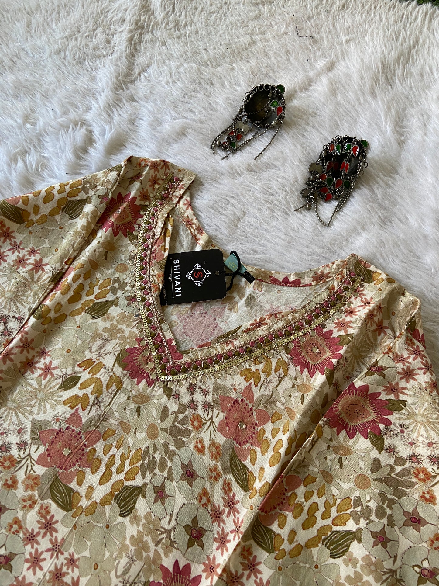 VNeck Kurti, Silk Straightcut Kurti For Women