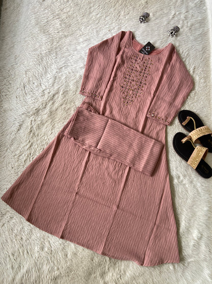 Mirror Work Aline Kurti And Palazzo. Aline Kurti Sets For Women Online India. Shop the Latest Festive Summer Collection at Shivani Designer Kurti.