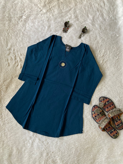 Cotton Short Kurti With Mirror Work. Short Kurti For Women Online India. Shop the Latest Festive Summer Collection at Shivani Designer Kurti.