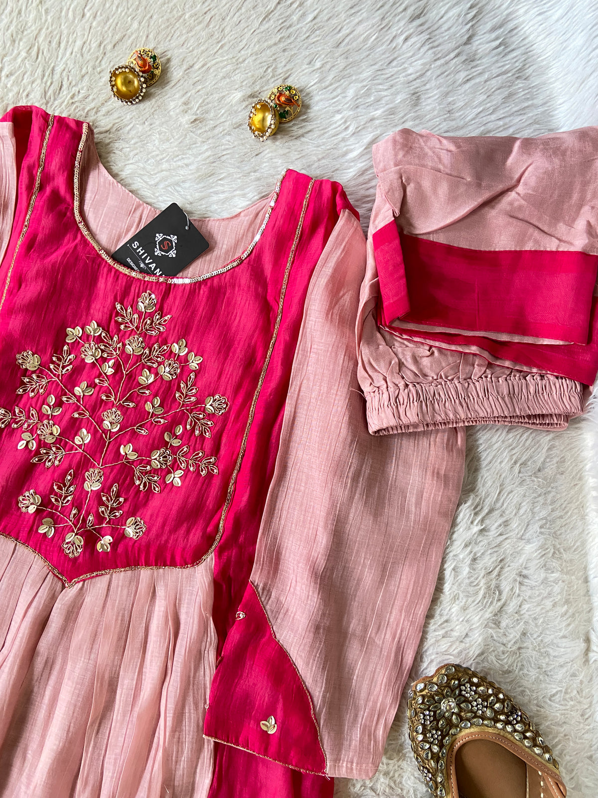 Premium Collection. Banarasi Mul Chanderi Aline Kurti With Pant And Dupatta. Silk Suit Sets For Women Online India. Shop the Latest Festive Summer Collection at Shivani Designer Kurti.