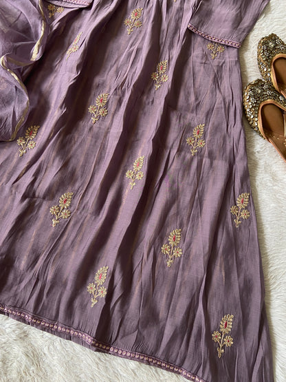 Designer Aline Kurti Palazzo And Dupatta. Silk Suit Sets For Women Online India. Shop the Latest Festive Summer Collection at Shivani Designer Kurti.
