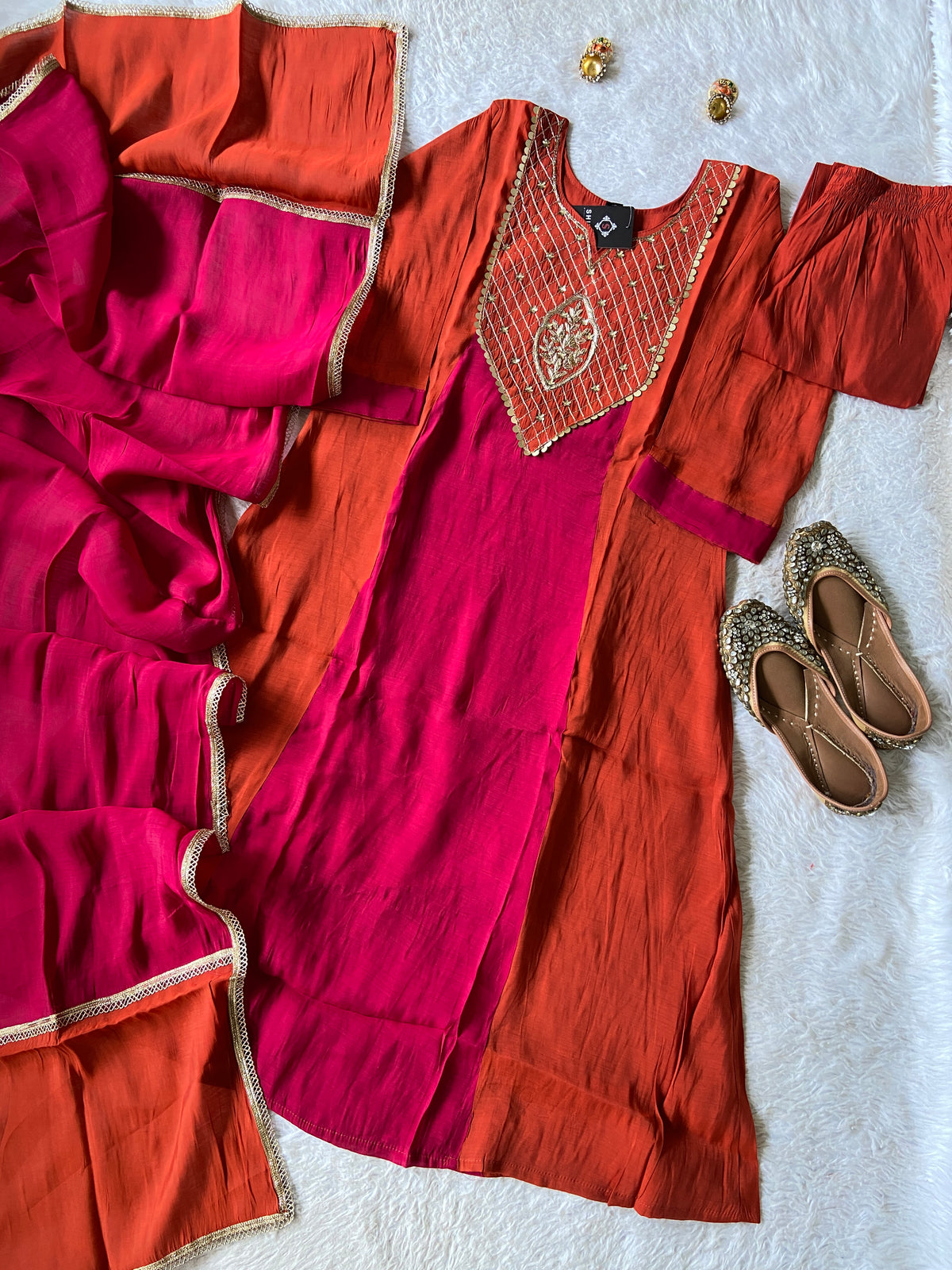 Premium Collection. Mul Chanderi Aline Kurti With Palazzo And Dupatta. Silk Suit Sets For Women Online India. Shop the Latest Festive Summer Collection at Shivani Designer Kurti.
