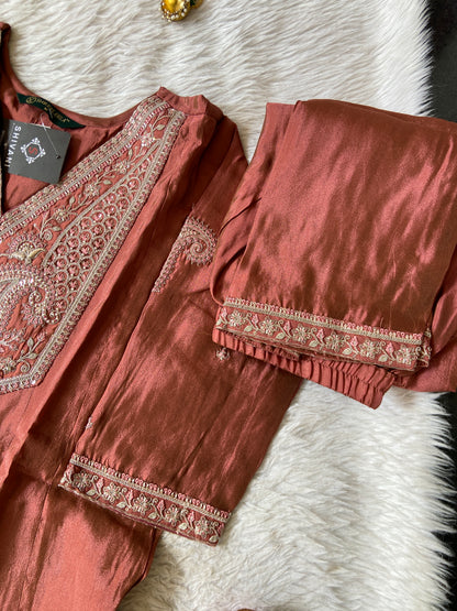 Party Wear Special. Embroidery Work Silk Anarkali Kurti With Semi Palazzo And Dupatta. Silk Suit Sets For Women Online India. Shop the Latest Festive Summer Collection at Shivani Designer Kurti.