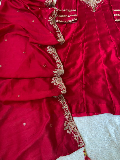 Embroidery Work Anarkali Kurti With Palazzo And Dupatta. Silk Suit Sets For Women Online India. Shop the Latest Festive Summer Collection at Shivani Designer Kurti.