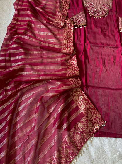 Heavy Embroidery Work Straight Kurti, Semi Palazzo And Dupatta. Silk Suit Sets For Women Online India. Shop the Latest Festive Summer Collection at Shivani Designer Kurti.