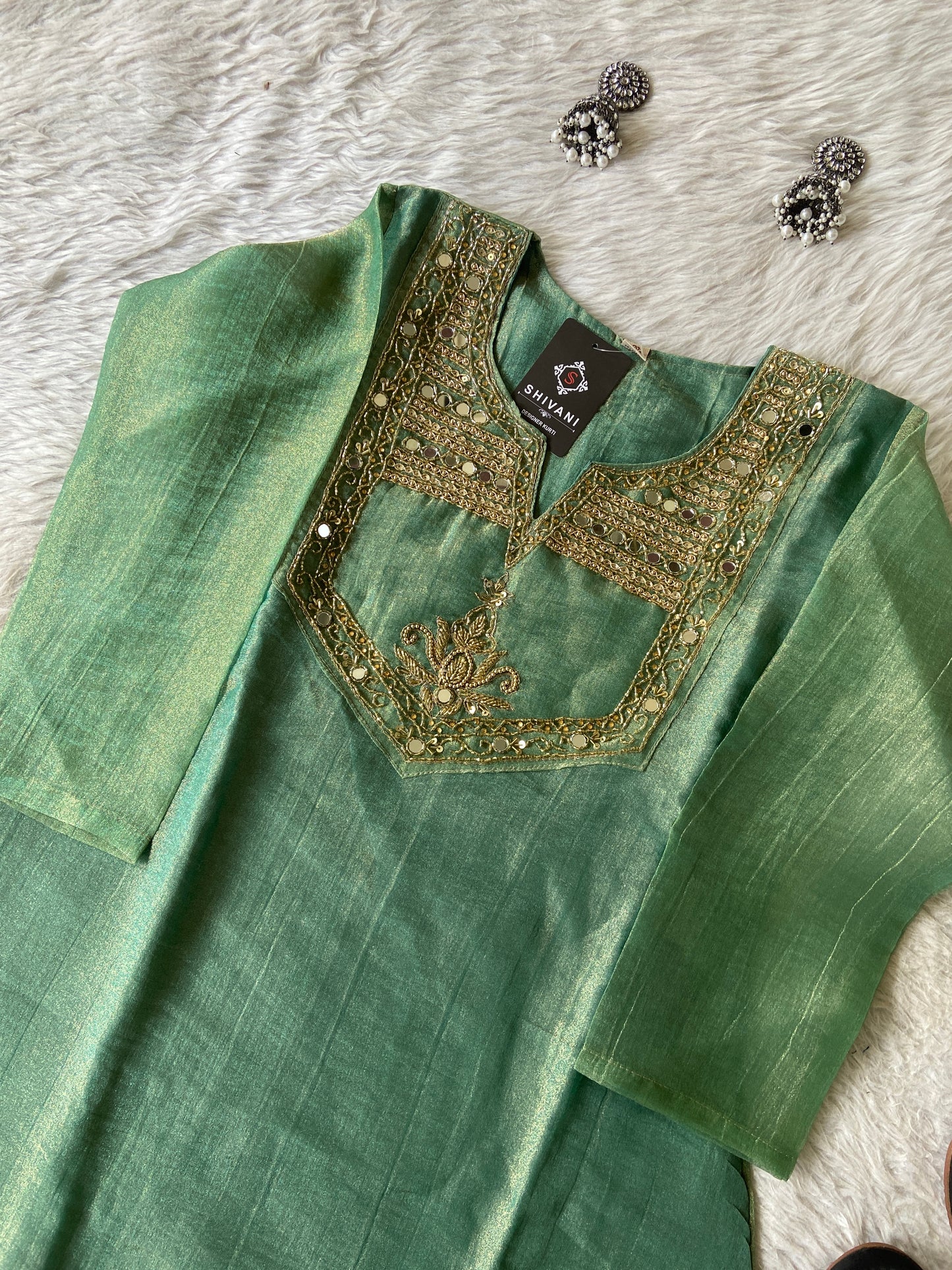 Premium Salsa Fabric Kurti With Palazzo. Salsa Fabric Kurti Sets For Women Online India. Shop the Latest Festive Summer Collection at Shivani Designer Kurti.