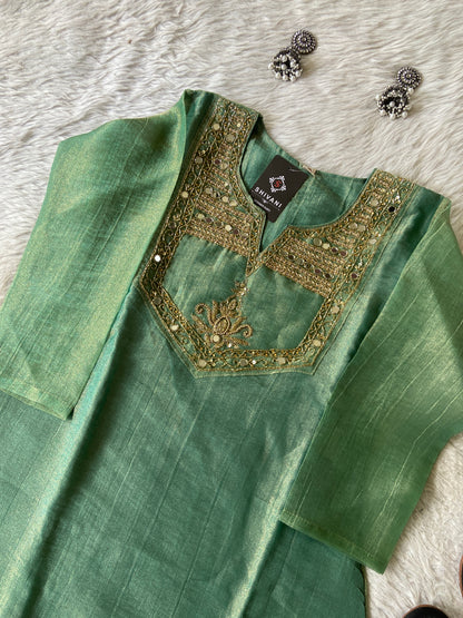 Premium Salsa Fabric Kurti With Palazzo. Salsa Fabric Kurti Sets For Women Online India. Shop the Latest Festive Summer Collection at Shivani Designer Kurti.