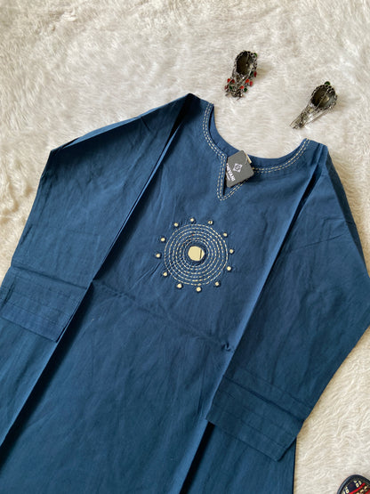 Cotton Short Kurti With Mirror Work. Short Kurti For Women Online India. Shop the Latest Festive Summer Collection at Shivani Designer Kurti.