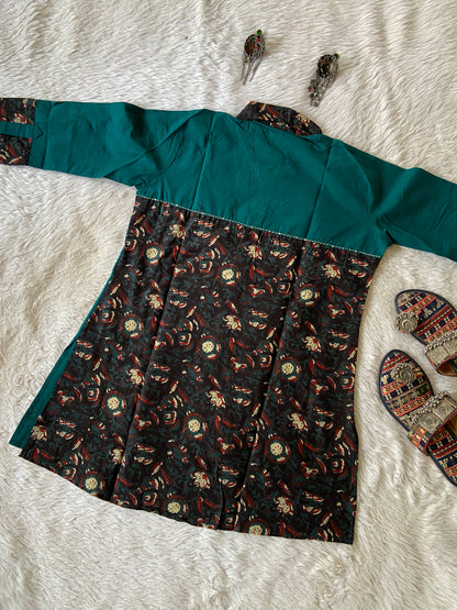 Cotton Collar Neck, Full Sleeve Short Top (Gamthi Short Top). Cotton Short Top For Women online India. Shop the Latest Festive Summer Collection at Shivani Designer Kurti.