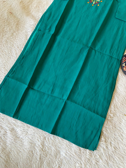 Handwork Straight Silk Kurti. Silk Kurtis For Women Online India. Shop the Latest Festive Summer Collection at Shivani Designer Kurti.