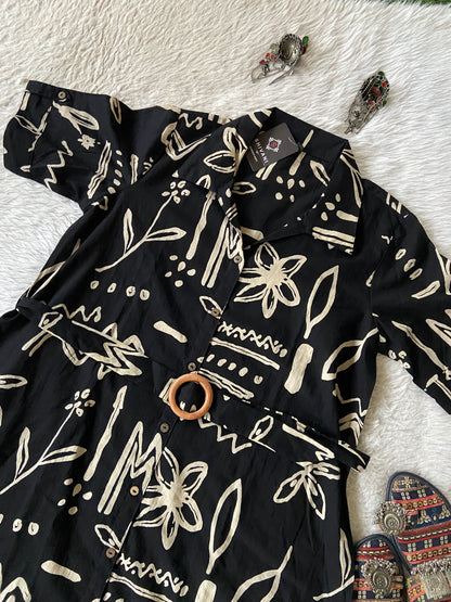 Midi Cotton Aline Kurti With Belt. Cotton Kurtis Sets For Women Online India. Shop the Latest Festive Summer Collection at Shivani Designer Kurti.