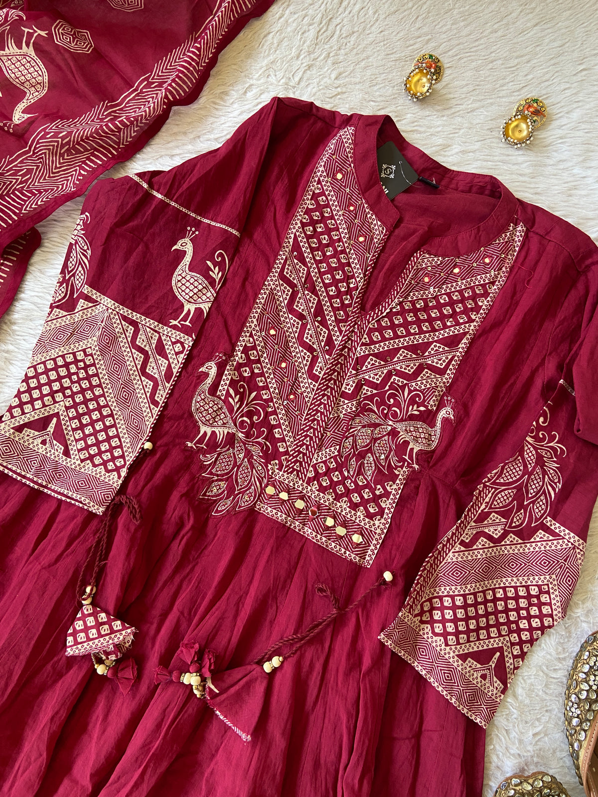 Full Flair Cotton Anarkali Kurti, Pant And Dupatta. Cotton Anarkali Kurti Suits For Women Online India. Shop the Latest Festive Summer Collection at Shivani Designer Kurti.