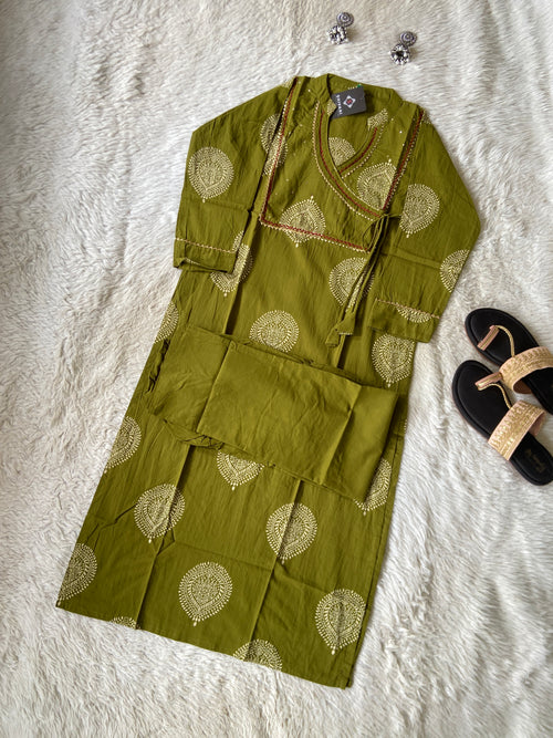Cotton Angarakha Kurti And Palazzo. Cotton Kurtis Sets For Women Online India. Shop the Latest Festive Summer Collection at Shivani Designer Kurti.