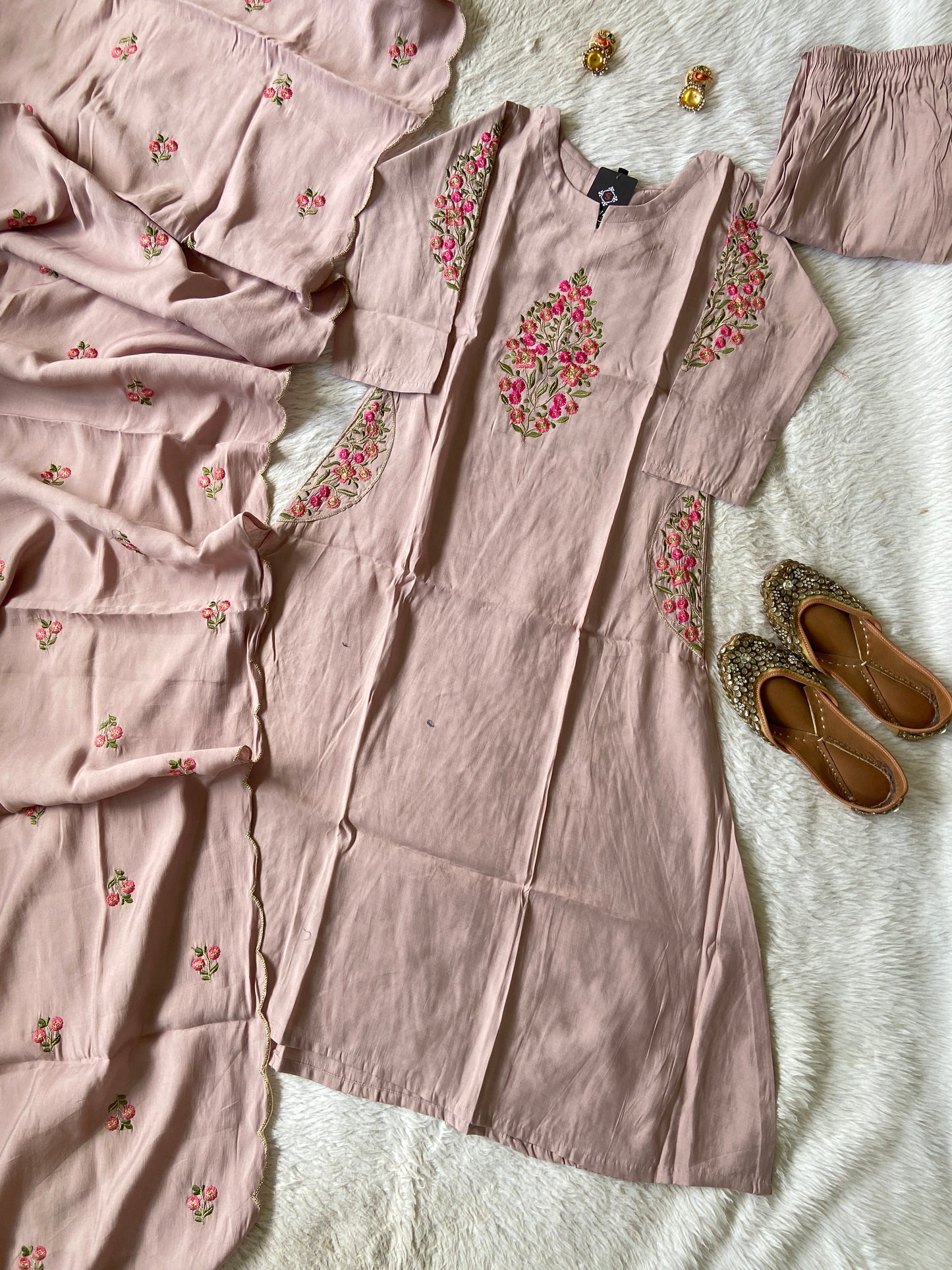 Roman Silk Aline Kurti With Pant And Dupatta.(No Lining). Silk Suit Sets For Women Online India. Shop the Latest Festive Summer Collection at Shivani Designer Kurti.