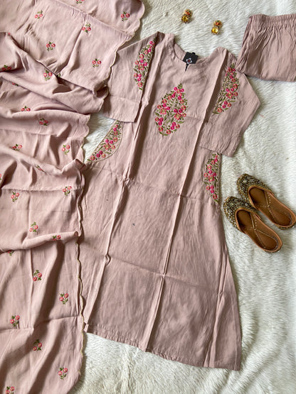Roman Silk Aline Kurti With Pant And Dupatta.(No Lining). Silk Suit Sets For Women Online India. Shop the Latest Festive Summer Collection at Shivani Designer Kurti.