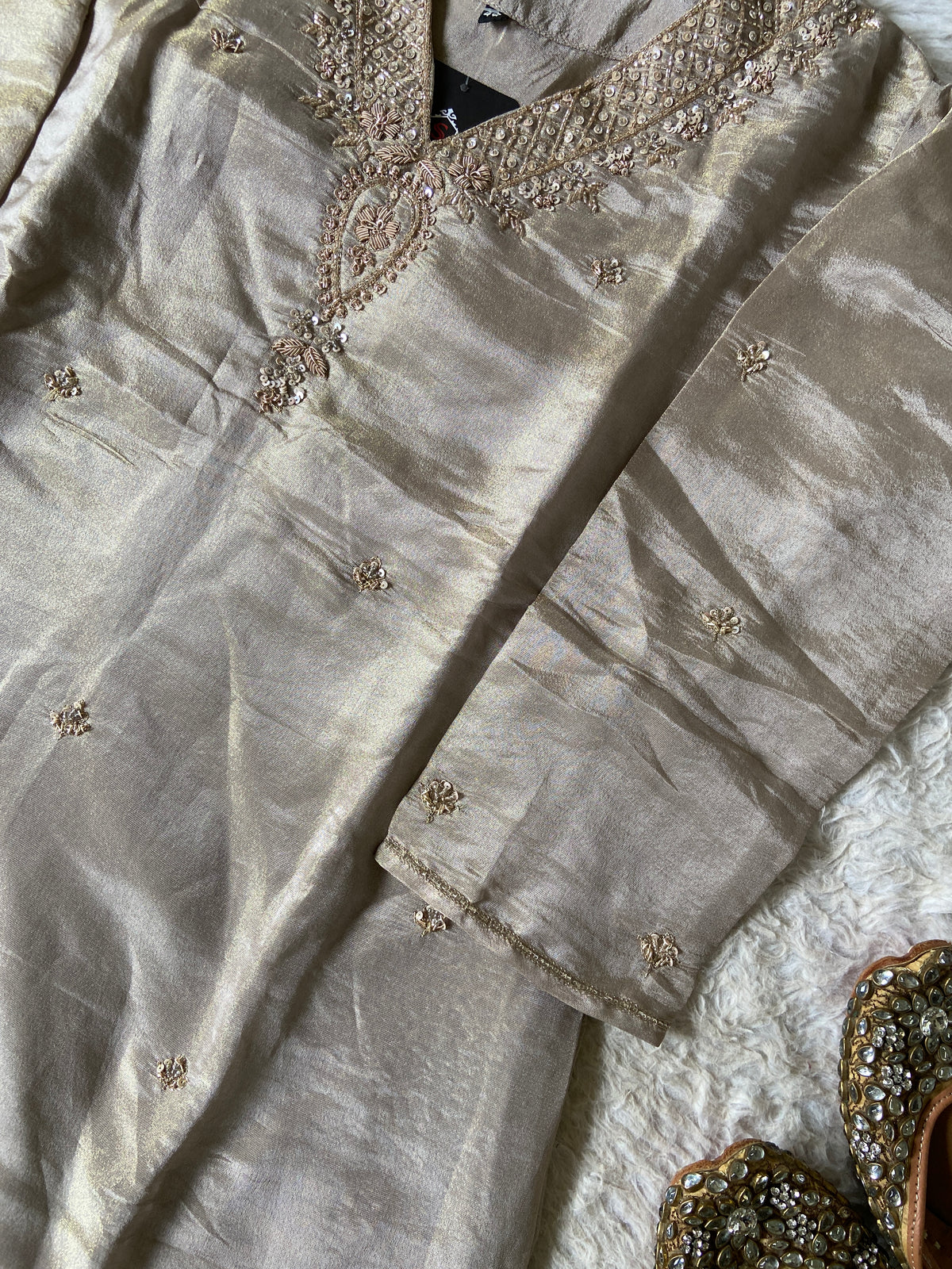 Premium Short Kurti Suit. Tissue Shimmer Short Kurti With Full Flair Palazzo And Dupatta. Silk Suit Sets For Women Online India. Shop the Latest Festive Summer Collection at Shivani Designer Kurti.