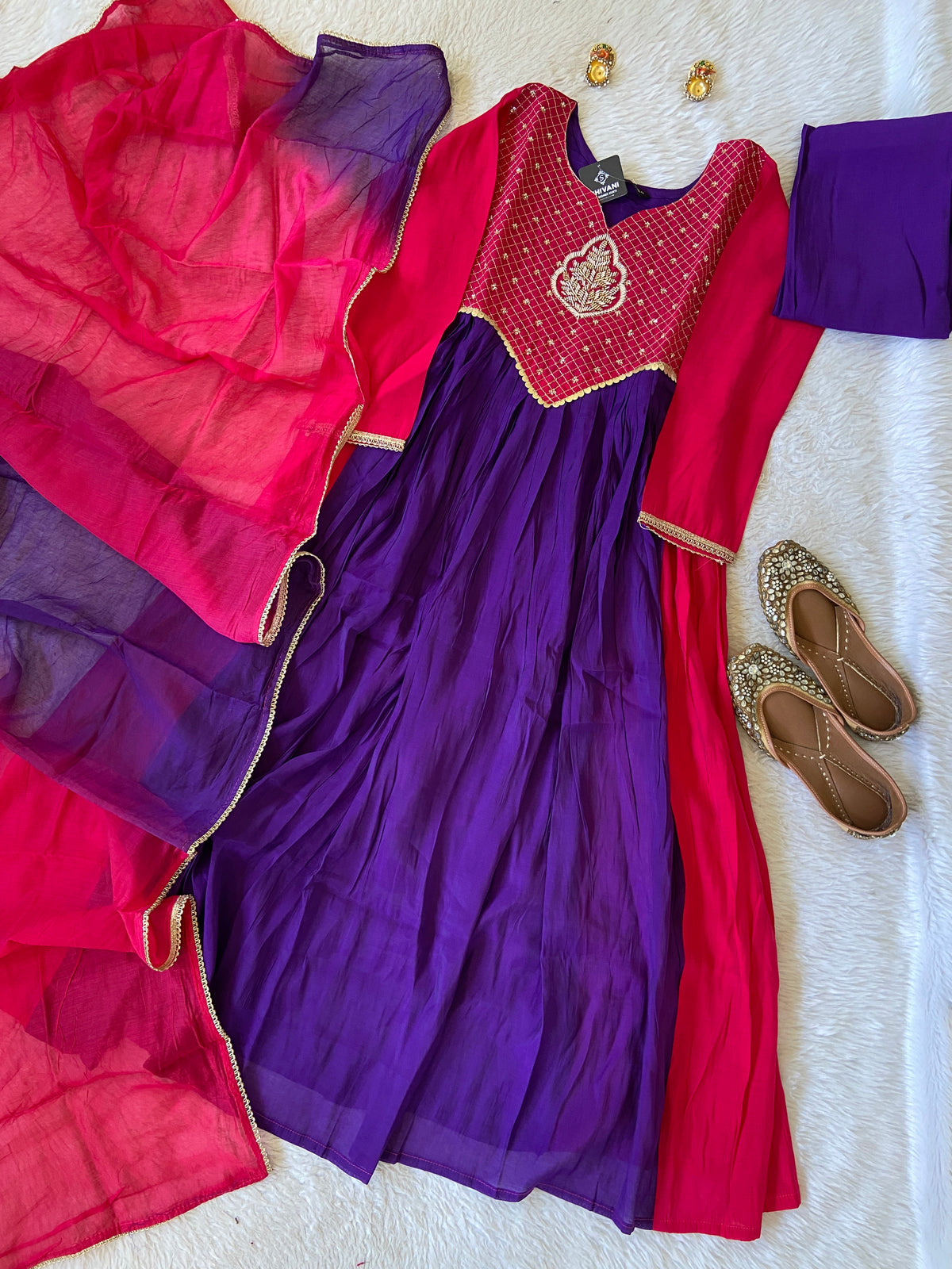 Designer Aline Kurti With Palazzo And Dupatta. Silk Suit Sets For Women Online India. Shop the Latest Festive Summer Collection at Shivani Designer Kurti.