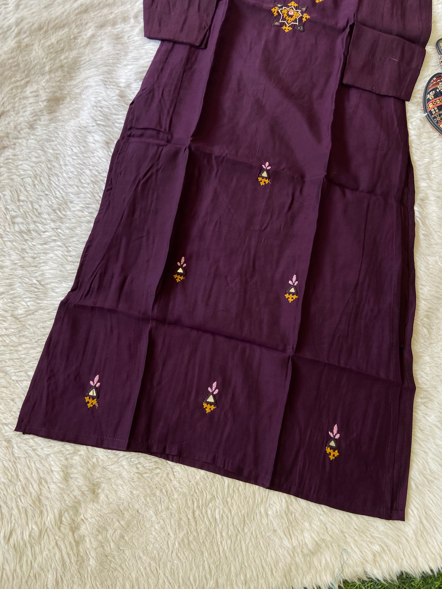 Handwork Straight Silk Kurti. Silk Kurtis For Women Online India. Shop the Latest Festive Summer Collection at Shivani Designer Kurti.