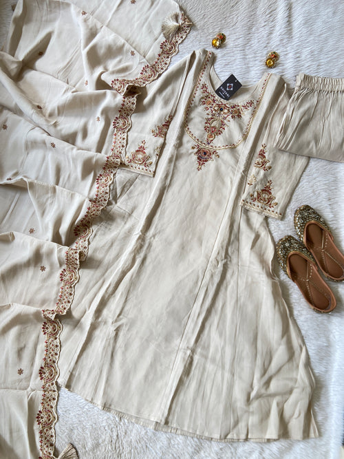 Party Wear Special. Embroidery Work Silk Anarkali Kurti With Pant And Dupatta. Silk Suit Sets For Women Online India. Shop the Latest Festive Summer Collection at Shivani Designer Kurti.