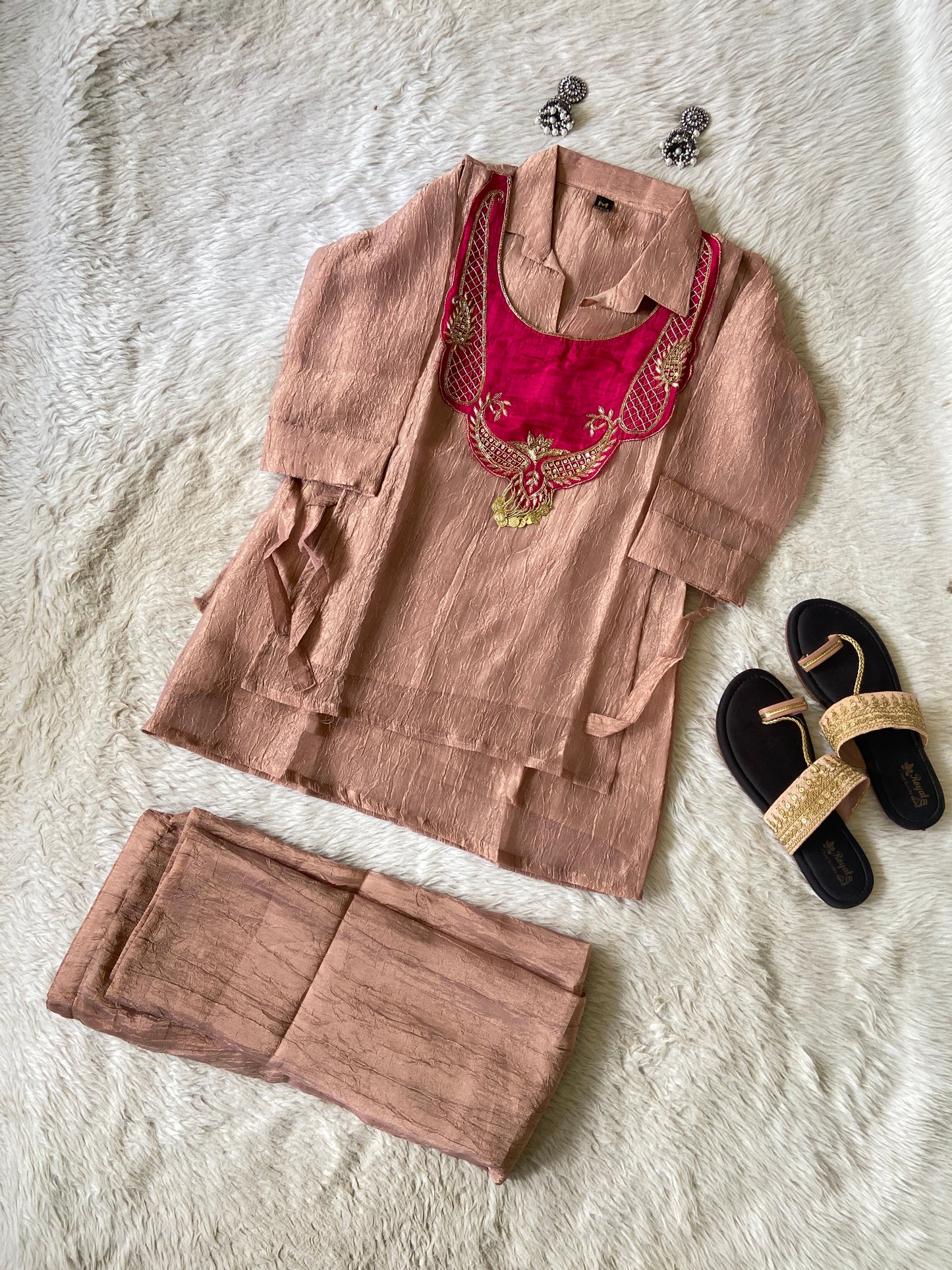 Premium Salsa Fabric Kurti With Palazzo. Salsa Fabric Kurti Sets For Women Online India. Shop the Latest Festive Summer Collection at Shivani Designer Kurti.