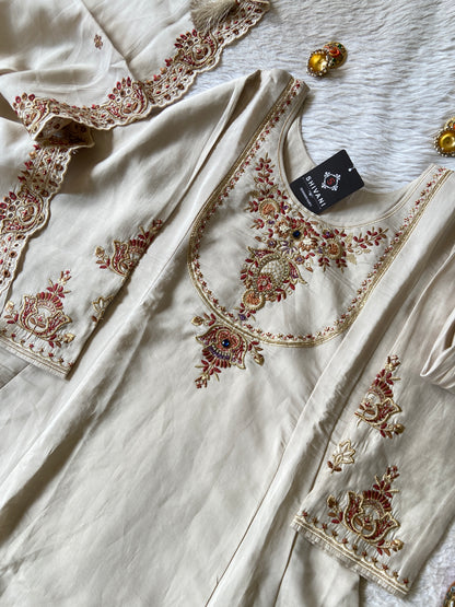 Party Wear Special. Embroidery Work Silk Anarkali Kurti With Pant And Dupatta. Silk Suit Sets For Women Online India. Shop the Latest Festive Summer Collection at Shivani Designer Kurti.