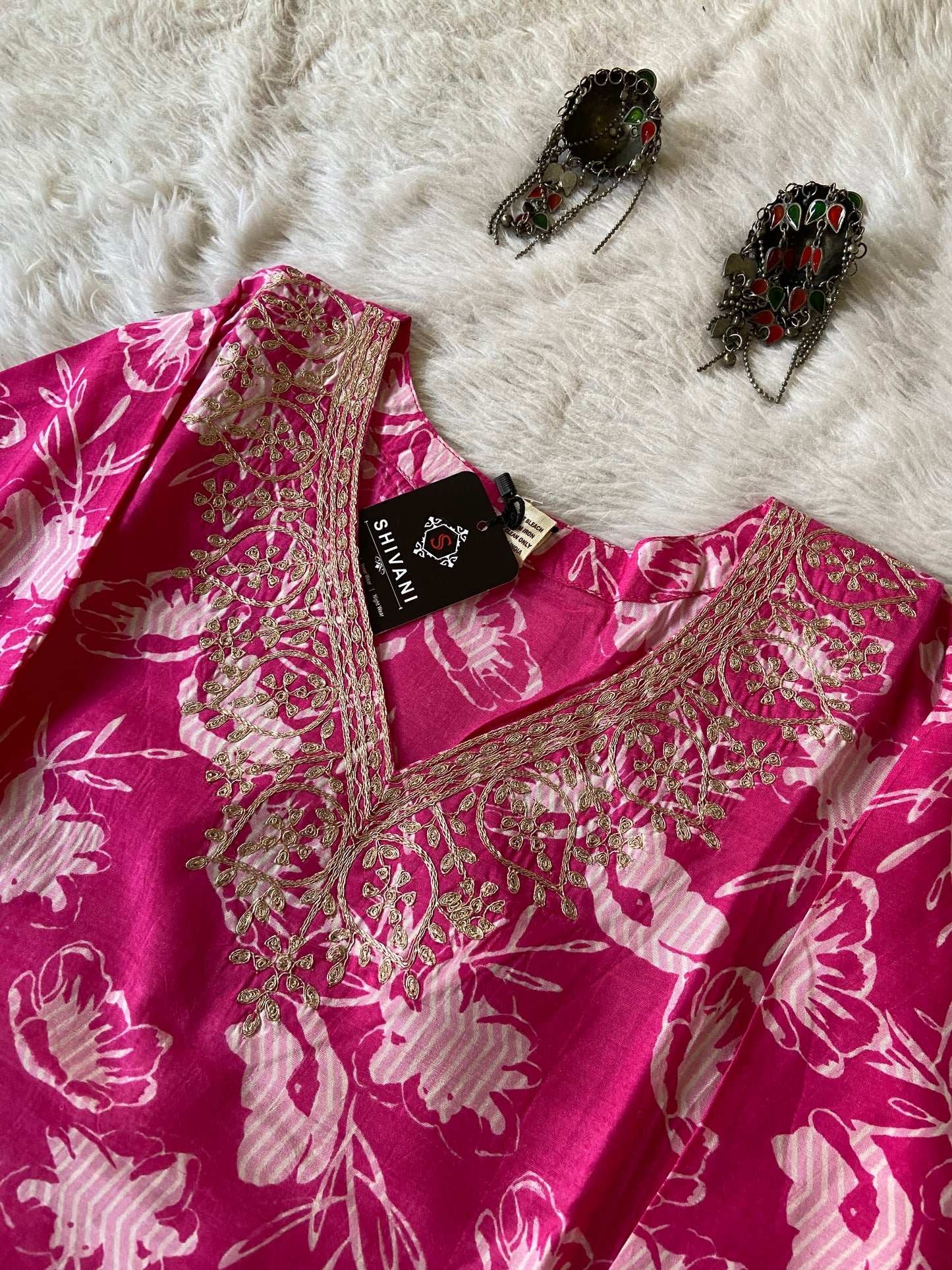 VNeck Kurti, Silk Straightcut Kurti For Women