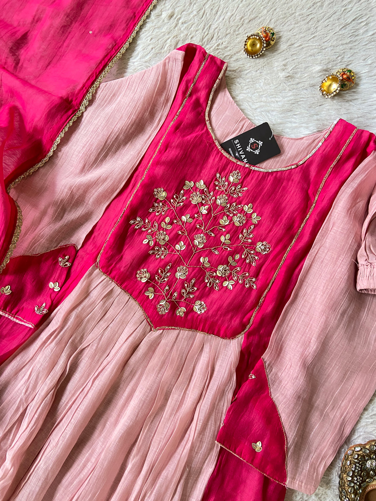 Premium Collection. Banarasi Mul Chanderi Aline Kurti With Pant And Dupatta. Silk Suit Sets For Women Online India. Shop the Latest Festive Summer Collection at Shivani Designer Kurti.