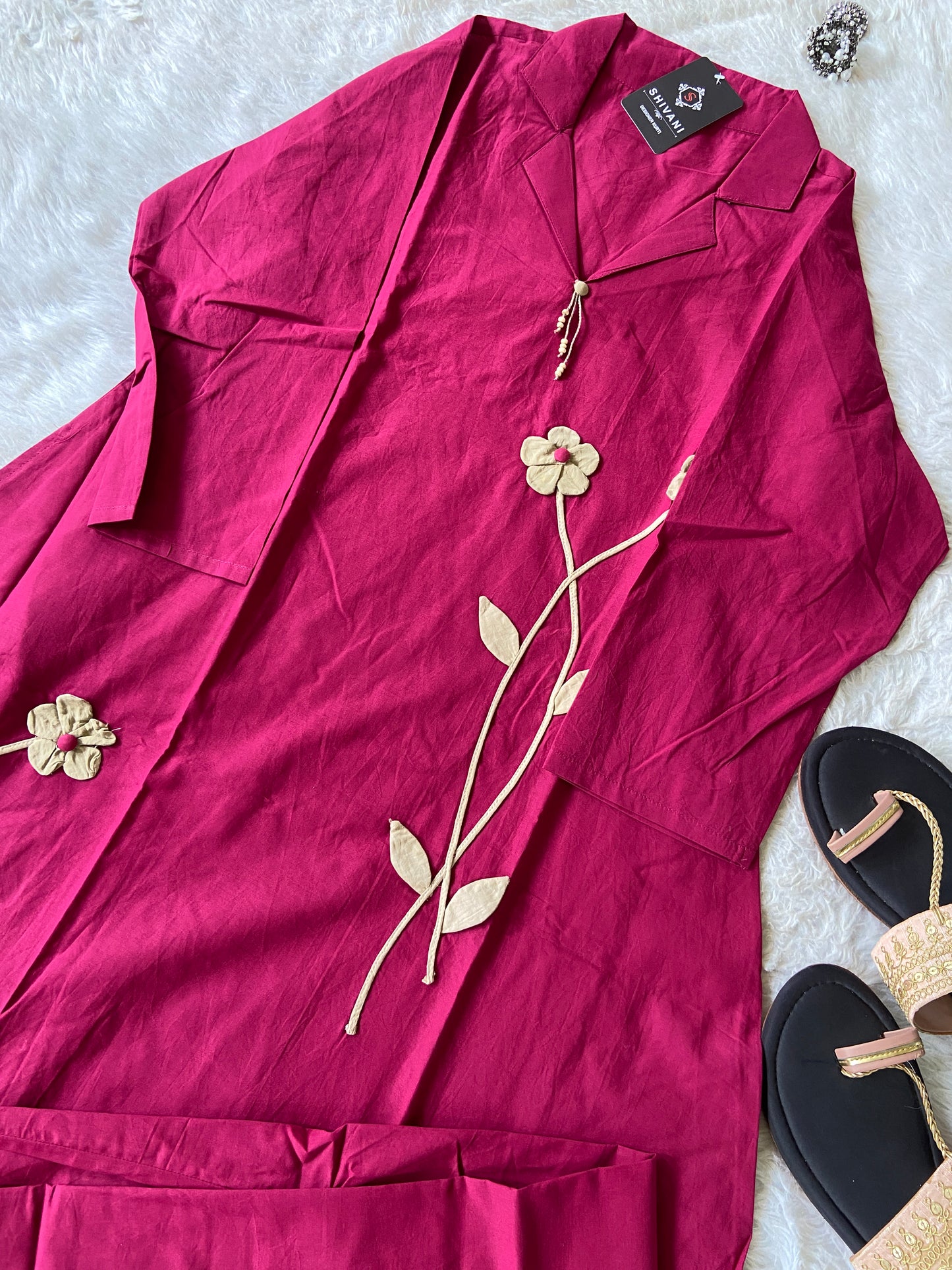 Beautiful Cotton Aline Kurti And Pant. Cotton Aline Kurti Sets For Women Online India. Shop the Latest Festive Summer Collection at Shivani Designer Kurti.